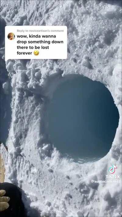 What it sounds like to drop something down a big ice hole in Antarctica