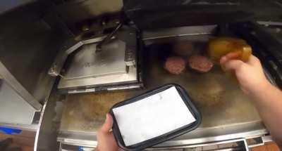 Making hamburgers in McDonaldâs