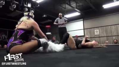 Viper gets the infamous Taya Valkyrie leg drop