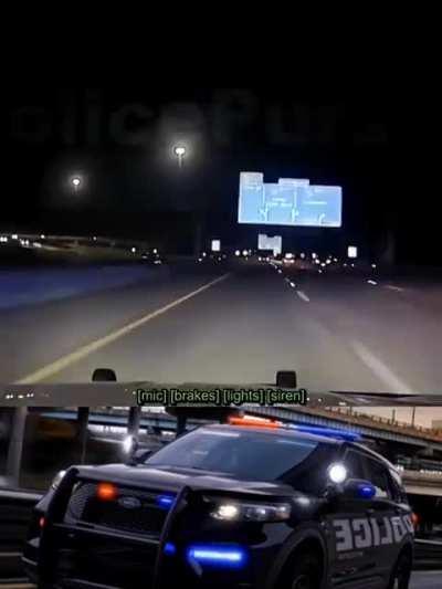 Police cruiser takes on a Dodge Hellcat in hot pursuit 