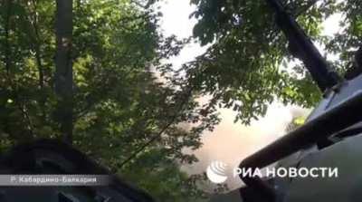 Footage of FSB in a gunfight in Nalchik, 5 militants dead and som civilians wounded juli 2021