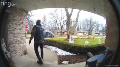 Amazon delivery driver vs flag