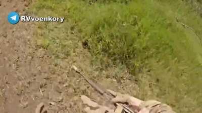 RU POV: Azov soldier's go pro footage found by O Group fighters.