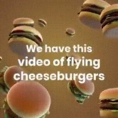 So we have this gif of flying hamburgers