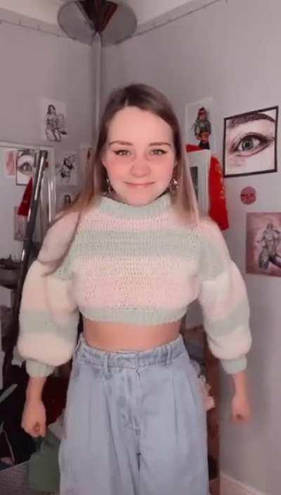 i crocheted this jumper but ... it’s too short oopsie [f21]