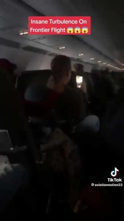 Video inside Frontier Flight Experiencing Moderate-to-severe Turbulence. (âWhatâs going onâ¦)