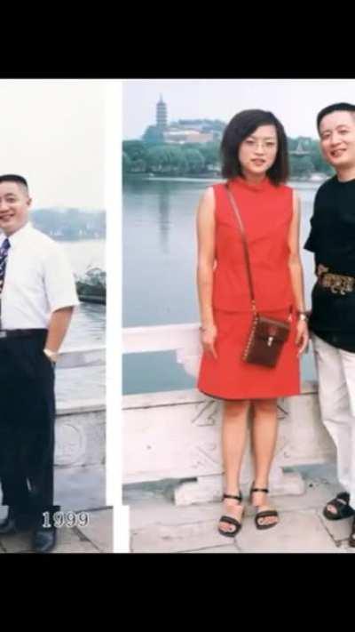 Father and Daughter take same photos for 35 years