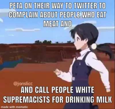 They actually did call people white supremacists for drinking milk