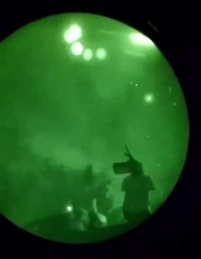 a Ukrainian mobile air defense crew operating at night. Eastern front