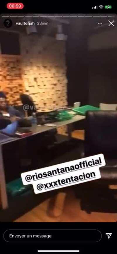 NEW Rare video of X listening to an unreleased Rio Santana’s song. Probably from January 18th or 19th 2018 when they were both in the studio