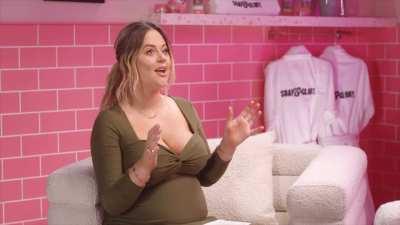 Emily Atack Pregnant Interview Cleavage VID