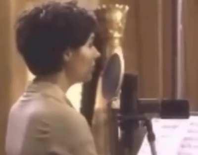 Ethereal vocalist, Sissel, recording the 'Titanic' soundtrack in 1997