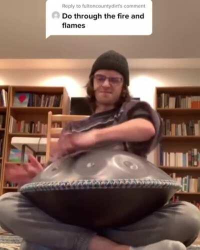 Through the Fire & the Flames on a handpan