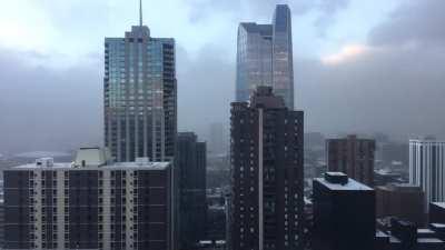 cold front hitting downtown