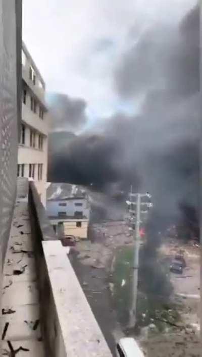 A fuel truck crashed and caused a huge explosion in Zhejiang, China - 13 June, 2020