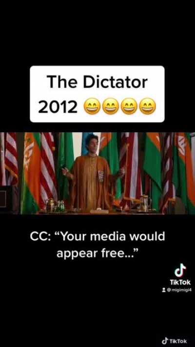 The Dictator describing dictatorships for Americans