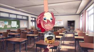 Sayori takes the club's cookie jar... Again!