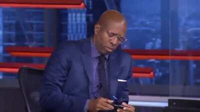 Kenny Smith walks off the set of Inside the NBA