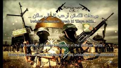 A song hit the son of Qassam (sub español/ english/ transliteration/ arabic)