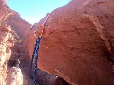 Climbing the famous summit pitch of Ancient Art. An experience I won't forget!