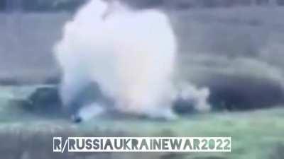 Ukrainian ATGM blast liquidated multiple Russian Federation military men in the Bakhmut region.