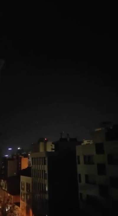 Flak opening up on Isreali fighters last night over Tehran