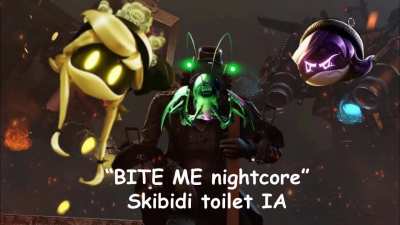 Skibidi Toilet singing BITE ME nightcore (AI cover)