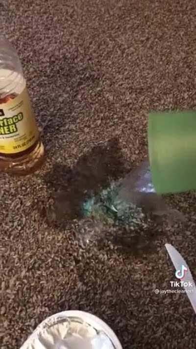 TIL How to get cream cheese out my carpet