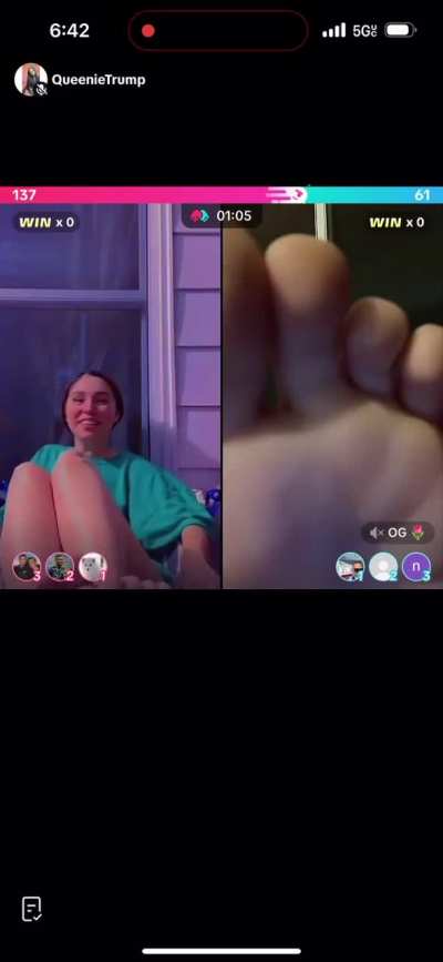 @Universequeenie and OG showing off their toes one more time tonight!