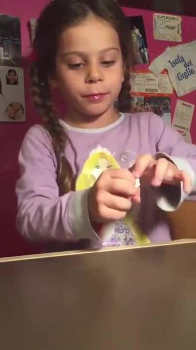 Little girl's magic trick