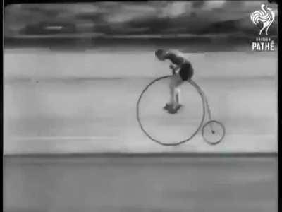 Penny farthing race in 1928.