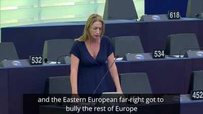 Irish Member of European Parliament, Clare Daly, making an ass out of herself again.