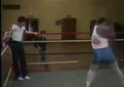 15 year old “Iron” Mike Tyson shadow boxing in 1981. 