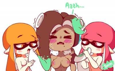 Diives Inkling Inkling_Girl Marina Splatoon animated