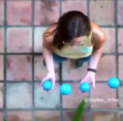 Awesome, Bird's eye view of juggling