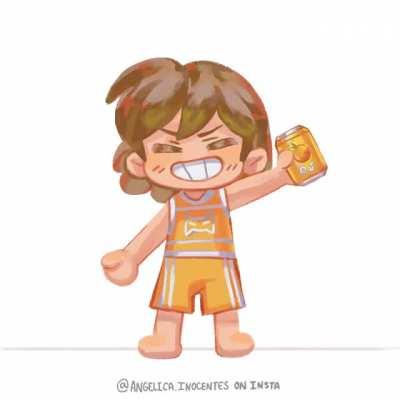 Kel wants to share his OJ soda 🍊(art by me)