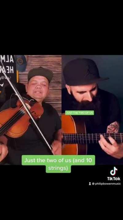 “Just the Two of Us” + 10 strings. Philip Bowen and The Bearded Guitarist. Links pinned in the comments 🔥🎶