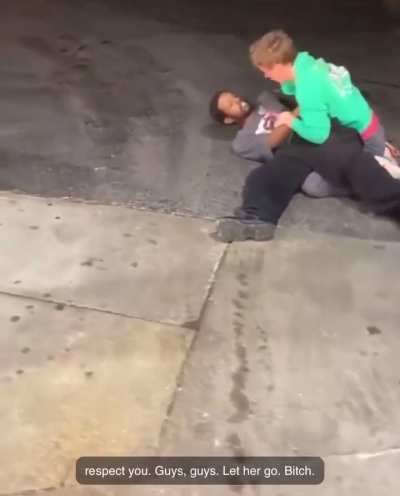 Guy gets sucker punched after fight