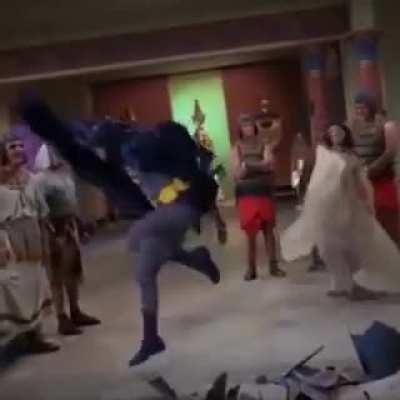 Adam West as DC comics Batman performs the memorable Batusi in 1966