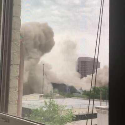 Building implosion by my apartment this morning