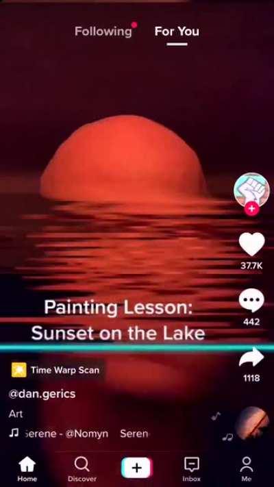 Painting Lesson: Sunset on the Lake