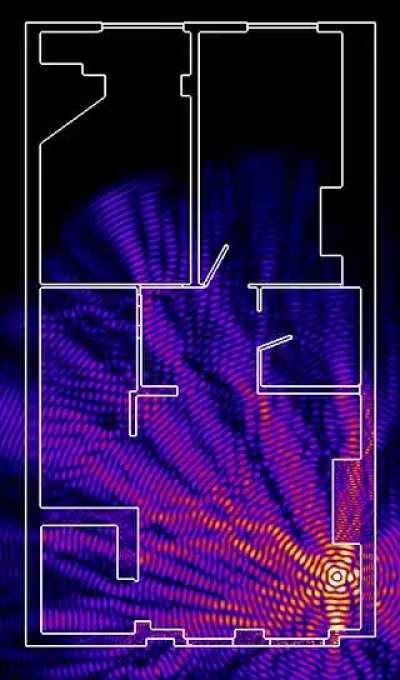 How WiFi waves move throughout a building from a router