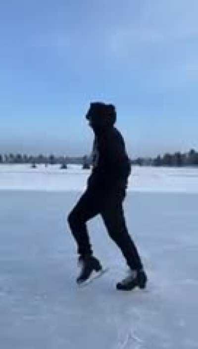 Moonwalking on ice