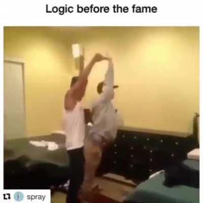 I guess we know what logic was doing after he got signed…