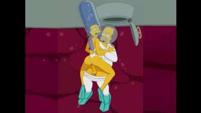 Homer and Marge Having Underwater Sex