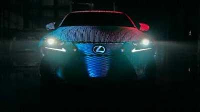 A Lexus covered in 42,000 programmable LED lights