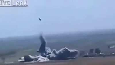 Technical gets launched and explodes mid-air 