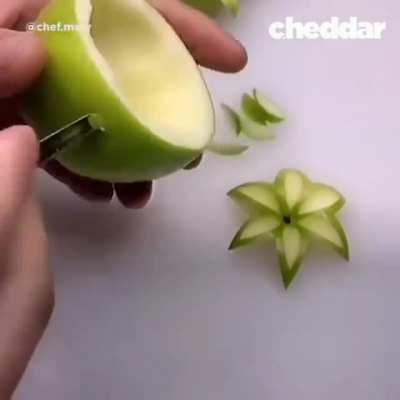 The food art this chef creates with a knife.