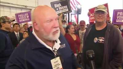 Trump supporters asked why they're not wearing masks at rally