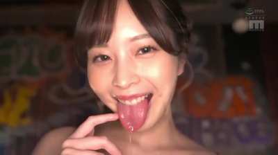 Japanese girl drooling 